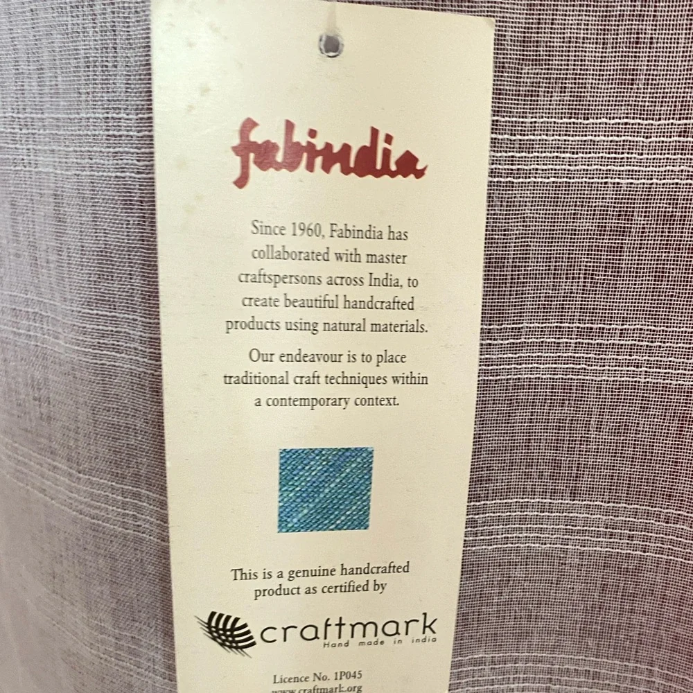 Fabindia by Craftmark Orange Table Runner NWT Made in India